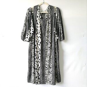 Cato Est. 1946 Womens White Cold Shoulder Sleeve Animal Print Dress Size 18/20W